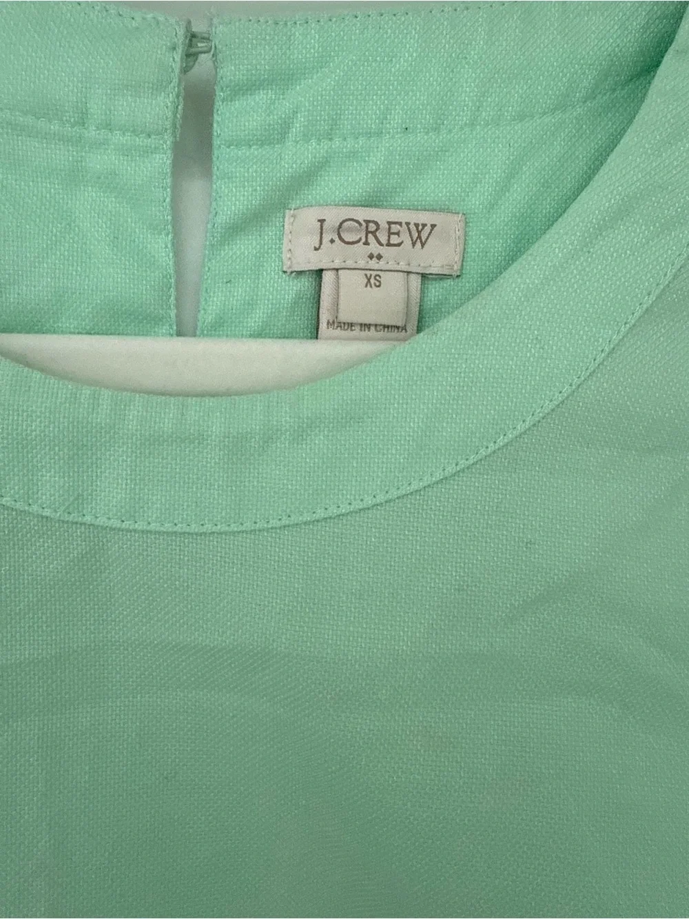 NEW J. Crew Mint Cap-Sleeve Cotton Top